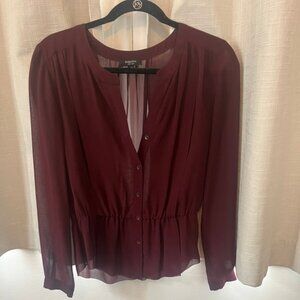 Babaton Long Sleeve 100% Silk top